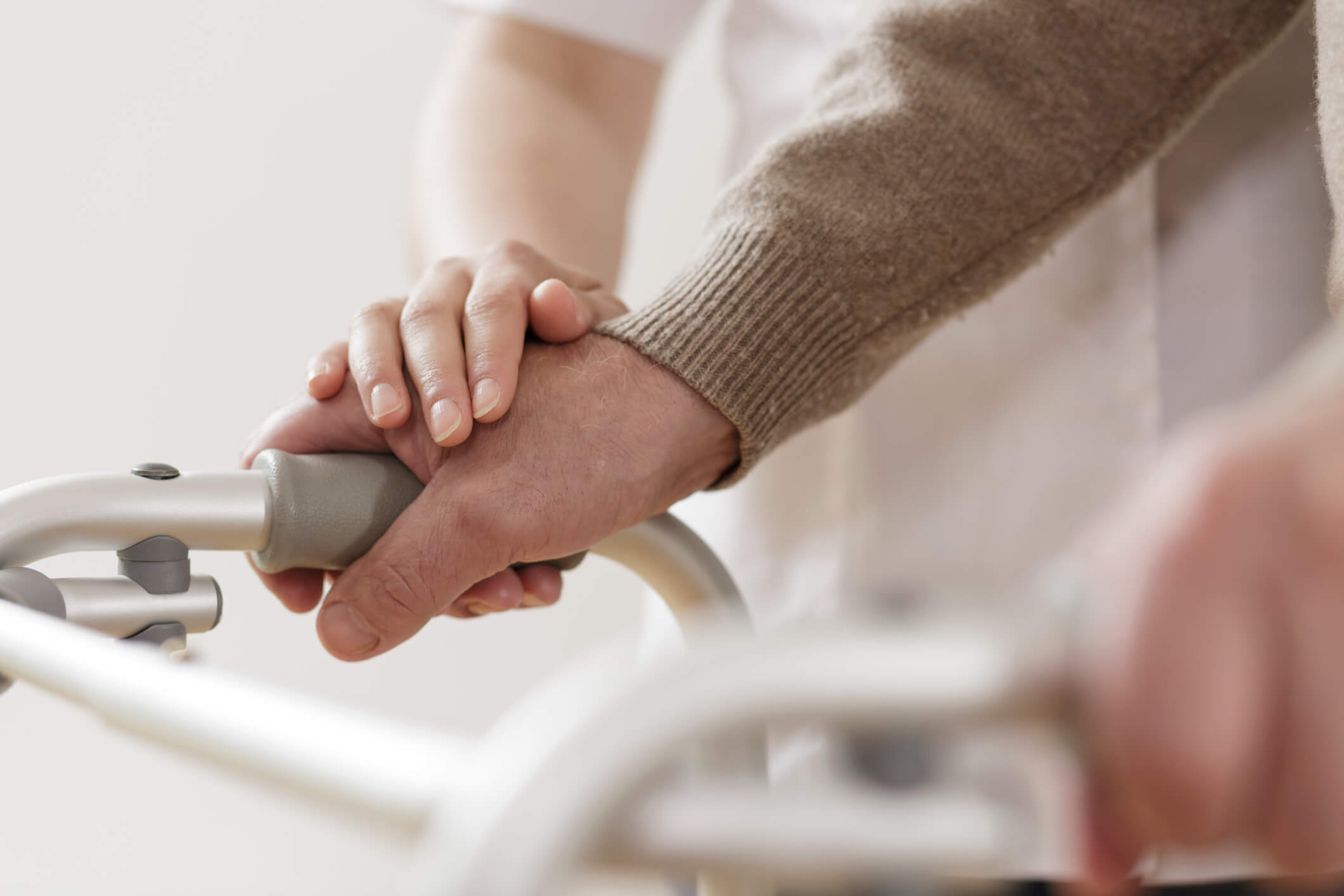 Patient using Walker